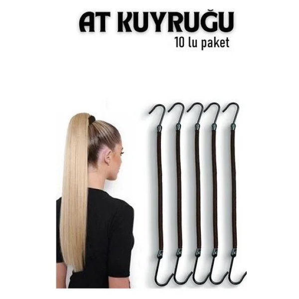 Kancalı At Kuyruğu Lastik Toka 10 Adet - Görsel 4