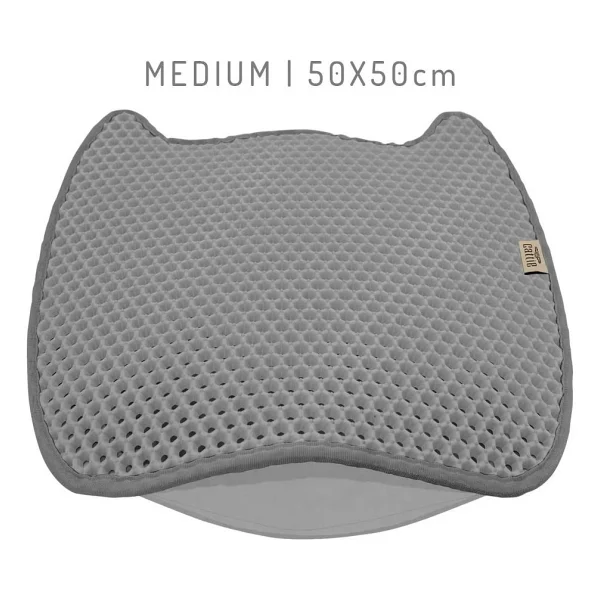 Cattie Taraklı Model Kum Toplayıcı Fonksiyonel Kedi Paspası Grey - Kedi Model M Boy 50-50cm - Görsel 2