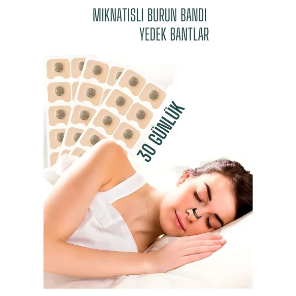 Transformacion Mıknatıslı Horlama Önleyici Burun Bandı Seti - Manyetik Sporcu Nefes Açıcı Aparat 4 Farklı Boyut 30 Günlük Uyku Ve Performans Destek Kiti (60 Adet Yapışkan Bant) 722149 - 30 Gunluk - Görsel 9