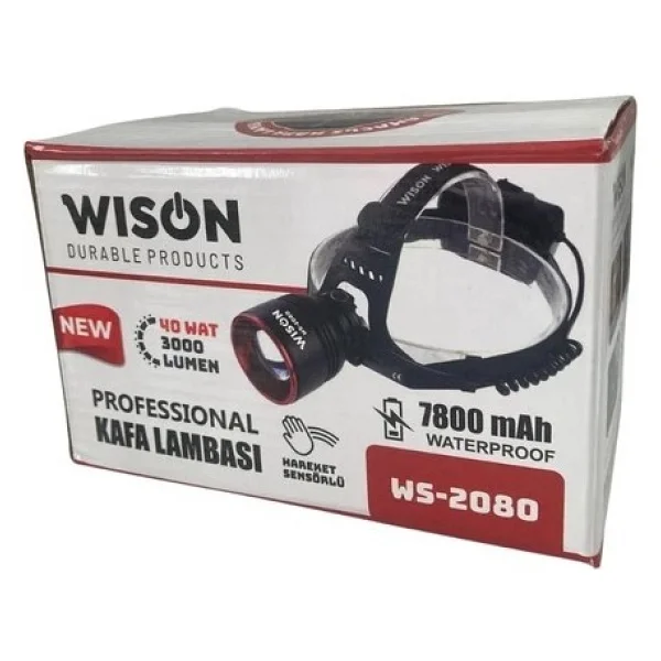 Wison Ws-2080 3000 Lümen LED Şarjlı Kafa Lambası - Görsel 6