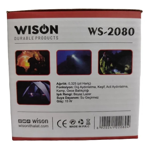 Wison Ws-2080 3000 Lümen LED Şarjlı Kafa Lambası - Görsel 5