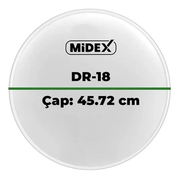 Midex Dr-18wh Beyaz Renk 18 İnç Bas Kick Bateri Davul Derisi Drumhead 18'' İnch (45.72 Cm) - Görsel 3