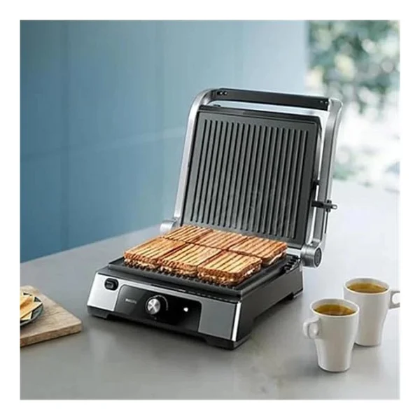 Philips 5000 Serisi 2200 W Izgara Ve Tost Makinesi,Çıkarılabilir Plakalar, Izgara Için Tam Açılır - Görsel 7