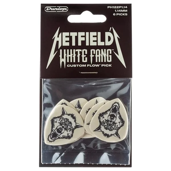 Dunlop Picks Ph122p1.14 - Hetfield Beyaz Fang Akışı 1,14 Mm - Oyuncu Paketi 6 - Görsel 3