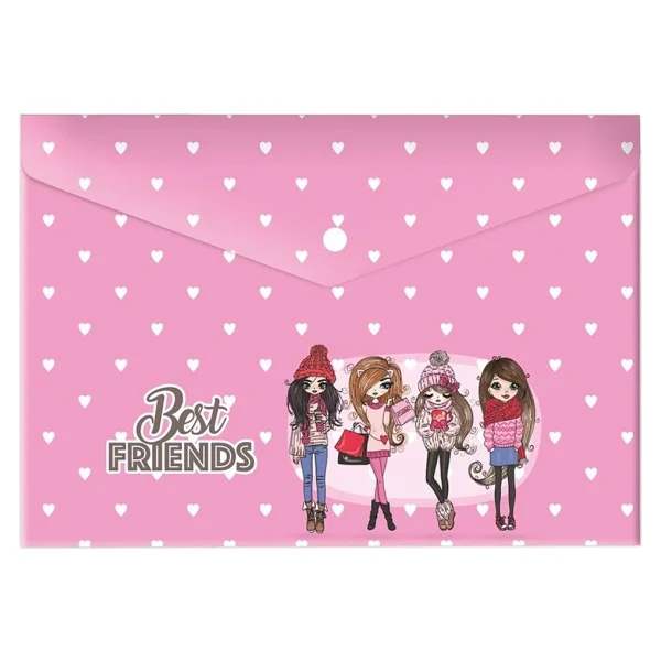 Keskin Color Çıtçıtlı Dosya Best Friends A4 Plastik 120770-99 - Renkli - Görsel 2