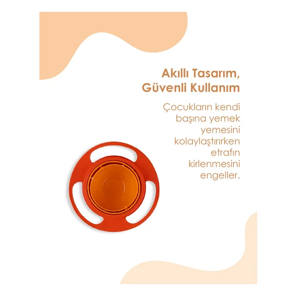 Babyjem Turuncu Dökülmeyen Tabak - Görsel 3