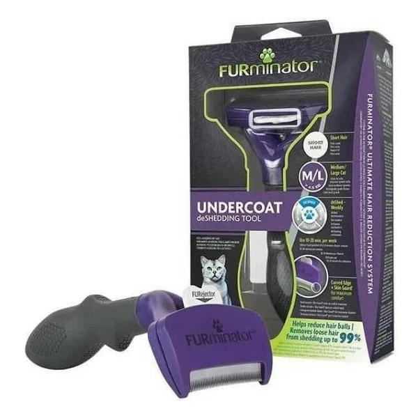 Furminator Short Hair Kısa Tüylü M-L Kedi Tarağı - Görsel 2