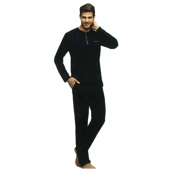 Us Polo 17384 Erkek Uzun Kol Pijama Takımı - Görsel 3