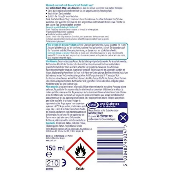 Scholl Fresh Step Koku Önleyici Ayak Spreyi 150 Ml - Görsel 5