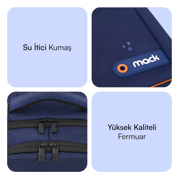 Mack Office Mcc-006bl 15.6" Lacivert Laptop Sırt Çantası - Görsel 6