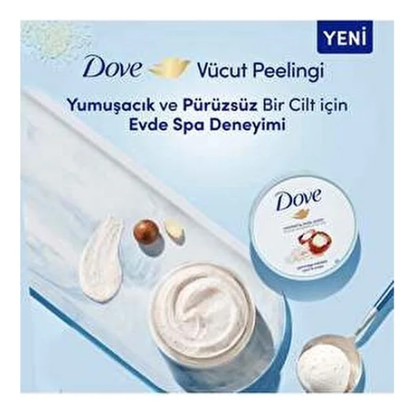 Dove Vücut Peelingi Nar Çekirdeği Ve Shea Yağı 225 Ml Macademia Fındığı Ve Pirinç Sütü 225 Ml - Görsel 3
