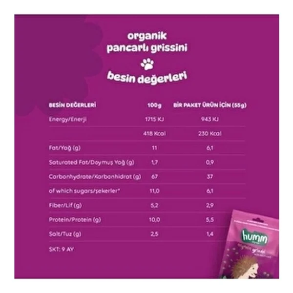 Humm Organic Pancarlı Grissini 55 Gr - Görsel 9