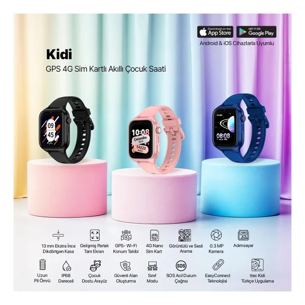 Ttec Kidi 2ksw02p Pembe Akıllı Çocuk Saati - Görsel 6