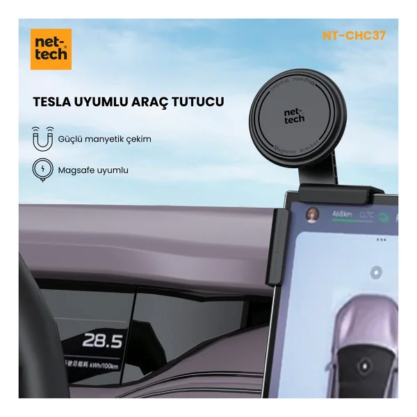 Nettech Nt-Chc37 Manyetik Araç Telefon Tutucu - Görsel 2