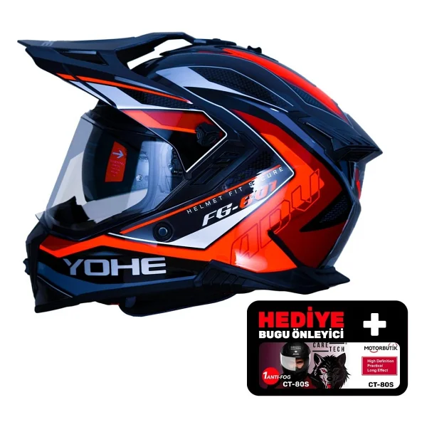 Yohe Fg601 Full Face Motor Kaskı - Görsel 2