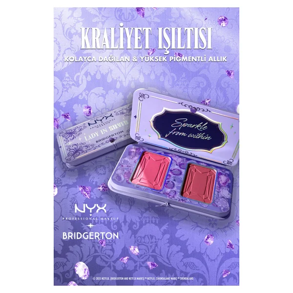 NYX Professional Makeup Bridgerton 02 Lady In Silver Allık Paleti - Görsel 3