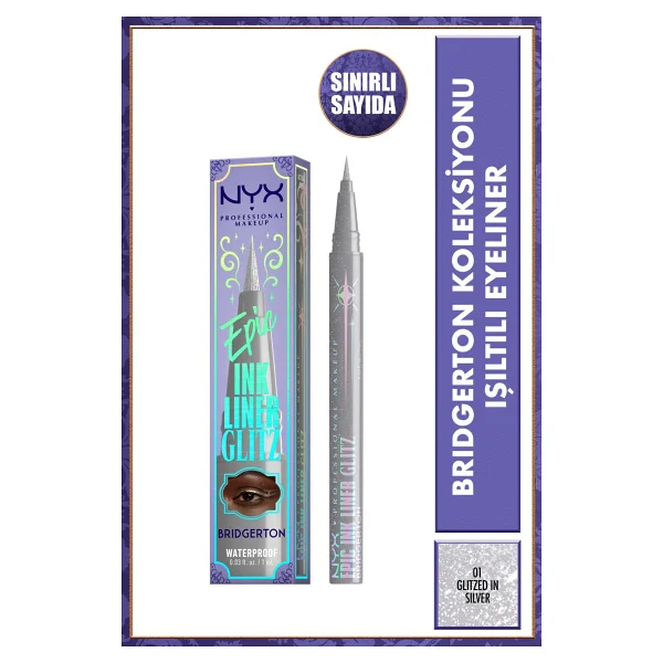 Nyx Professional Makeup Bridgerton Epic Ink Işıltılı 02 Glitzed In Gold Kalem Eyeliner - Görsel 9