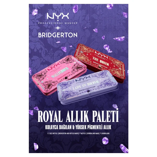 NYX Professional Makeup Bridgerton 02 Lady In Silver Allık Paleti - Görsel 6