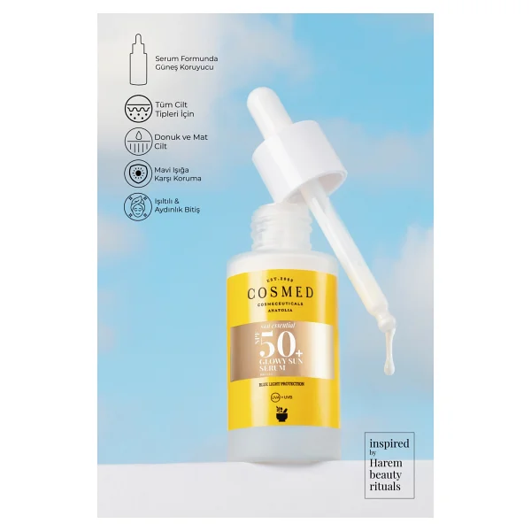 Cosmed Glowy Sun 30 Ml 50 Faktör Güneş Serumu - Görsel 5