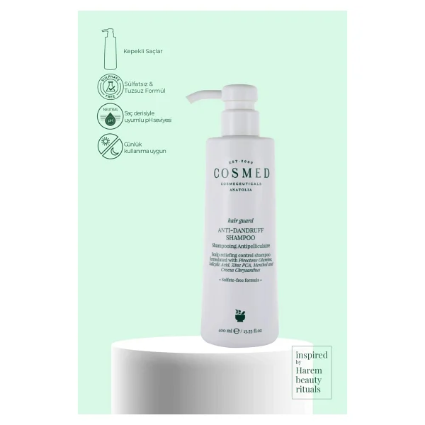 Cosmed Hair Guard 400 Ml Kepeğe Karşı Tuzsuz Şampuan - Görsel 9