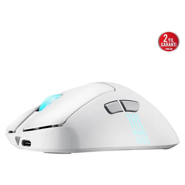 Asus Rog Keris Iı Origin Şarjlı Makrolu Optik Kablolu/Kablosuz Oyuncu Mouse - Görsel 4