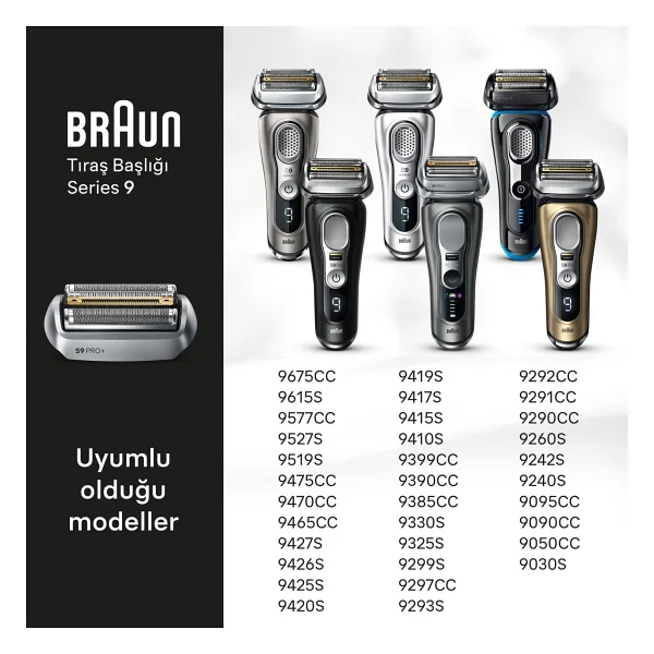 Braun Series 9 Pro+ 96m Tıraş Makinesi Yedek Başlığı - Görsel 4