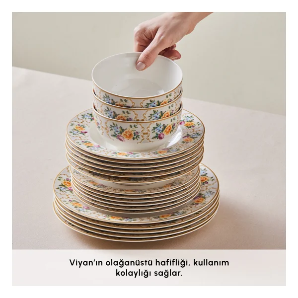 Karaca Viyan 24 Parça 6 Kişilik Yemek Takımı - Görsel 7
