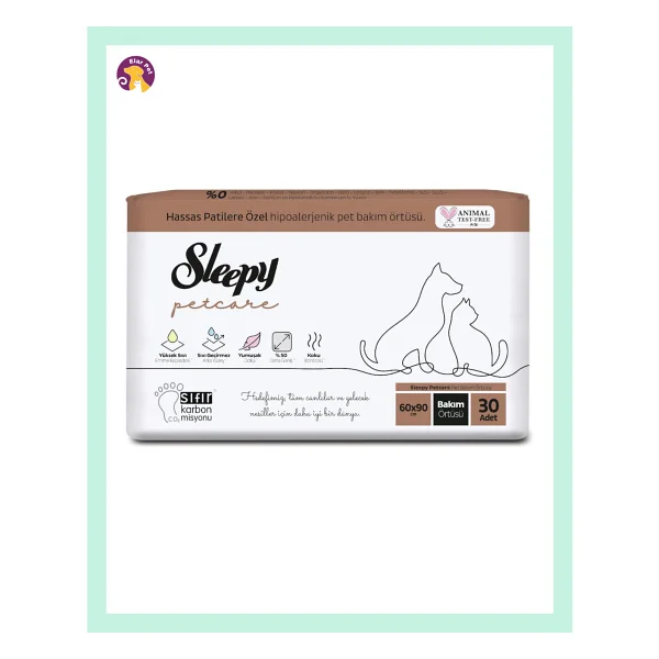 Sleepy Petcare Evcil Hayvan Bakım Örtüsü 30'lu - Görsel 2