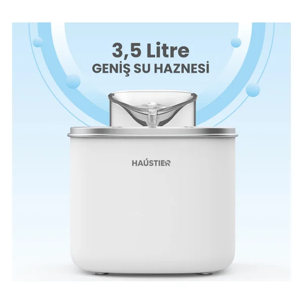 Haustier Wf007l 3.5 Lt Beyaz Otomatik Kedi Su Pınarı - Görsel 8