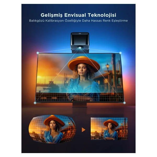 Govee Envisual 3 Lite Rgbıcw H6099 75-85 İnç TV Arkası LED Aydınlatma - Görsel 2