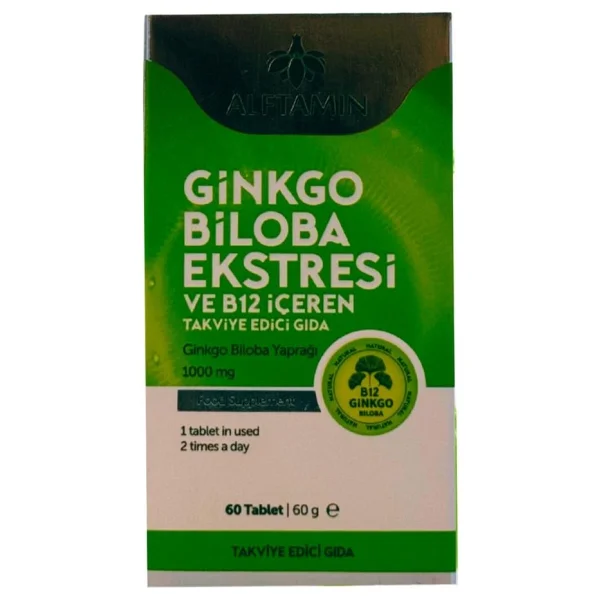 Alftamin Ginkgo Biloba Ve B12 İçeren Takviye 1100 Mg 60 Tablet - Görsel 10