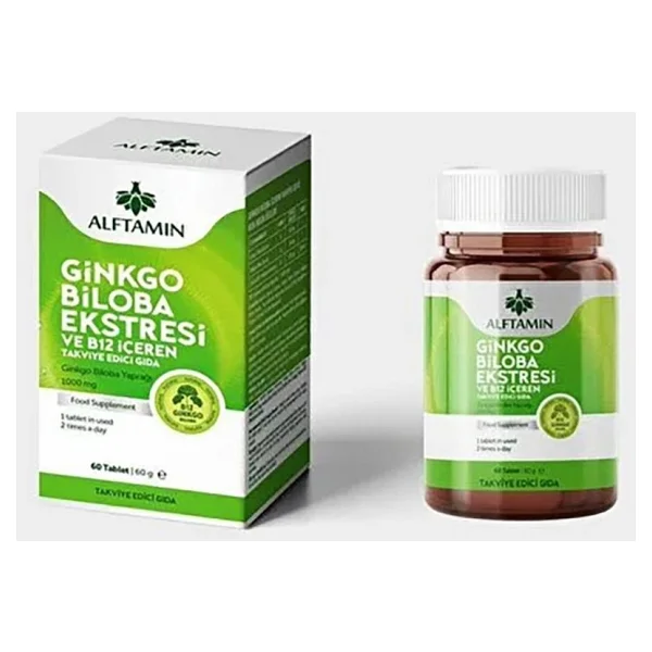 Alftamin Ginkgo Biloba Ve B12 İçeren Takviye 1100 Mg 60 Tablet - Görsel 4