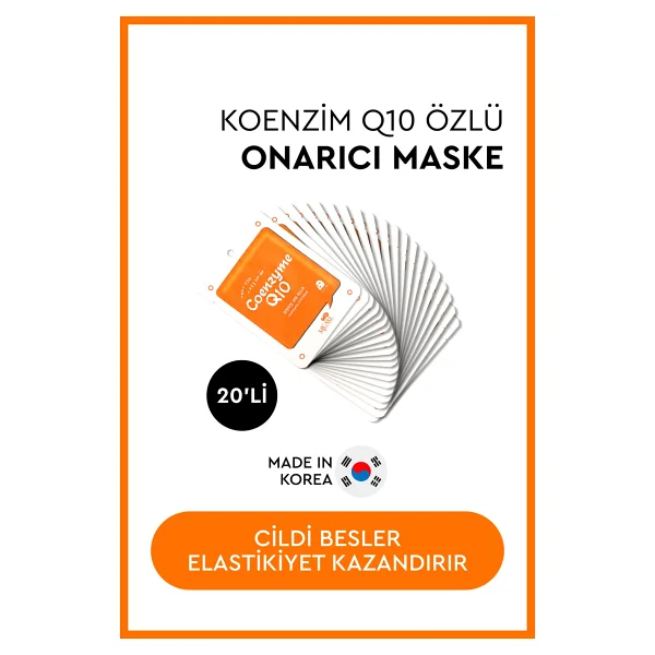 Mjcare On Coenzyme Mask - Koenzim Q10 İçeren Yüz Maskesi 20'li - Görsel 7