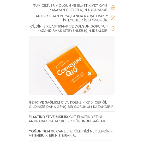 Mjcare On Coenzyme Mask - Koenzim Q10 İçeren Yüz Maskesi 20'li - Görsel 4