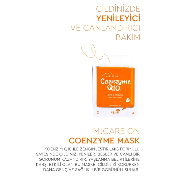 Mjcare On Coenzyme Mask - Koenzim Q10 İçeren Yüz Maskesi 20'li - Görsel 5
