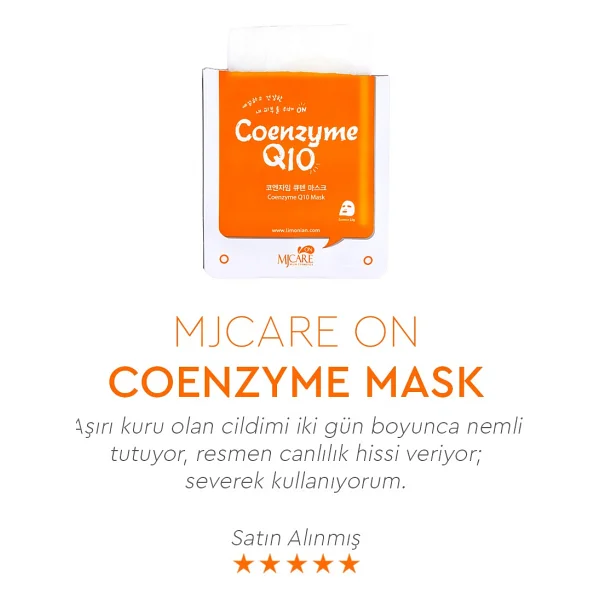 Mjcare On Coenzyme Mask - Koenzim Q10 İçeren Yüz Maskesi 20'li - Görsel 6