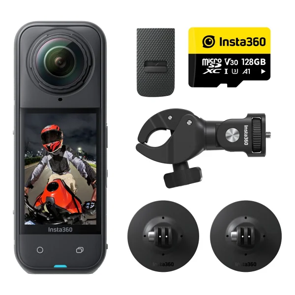 Insta360 X5 Siyah Aksiyon Kamerası - Motosiklet Kiti - Görsel 10