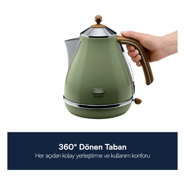 Delonghi Su Isıtıcısı 1,7 Lt Paslanmaz Çelik Gövde Gizli Rezistans Otomatik Kapanma 360° Döner Taban - Görsel 2