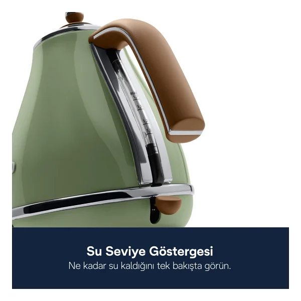 Delonghi Su Isıtıcısı 1,7 Lt Paslanmaz Çelik Gövde Gizli Rezistans Otomatik Kapanma 360° Döner Taban - Görsel 4