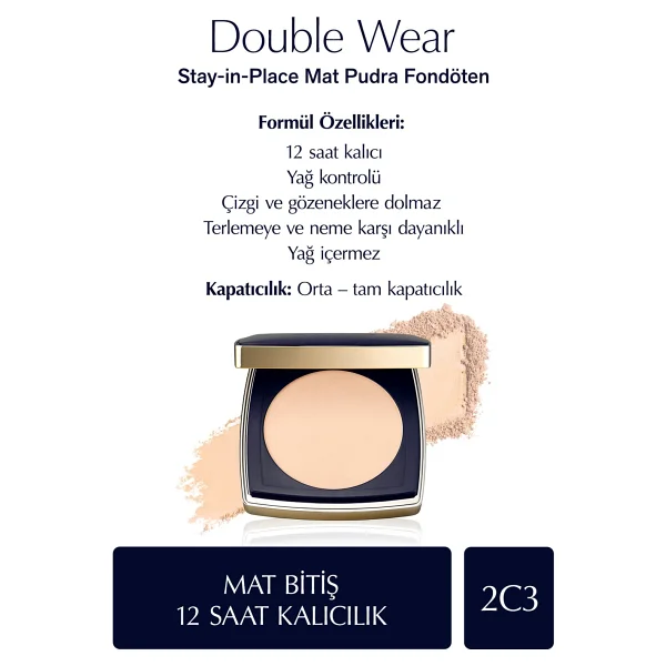 Estee Lauder Double Wear Stay İn Place Matte Spf 10 1n2 Ecru 12 Gr Pudra Fondöten - Görsel 10