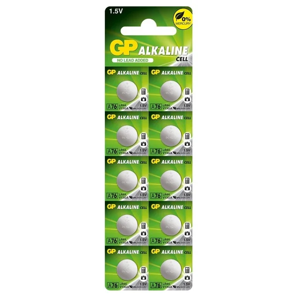 Gp A76 Lr44 1.5v 10'lu Alkalin Düğme Pil - Görsel 9