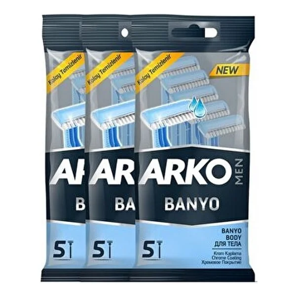 Arko Men Banyo 5'li 3 Adet Tıraş Bıçağı - Görsel 6