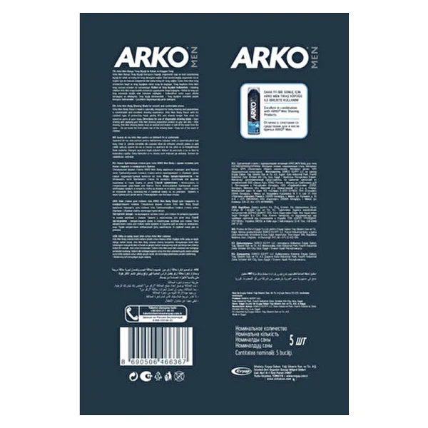 Arko Men Banyo 5'li 3 Adet Tıraş Bıçağı - Görsel 5