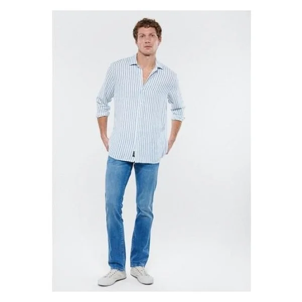 Mavi Martin Premium Blue 00378-84333 Açık Mavi Erkek Straight Jean - Görsel 9