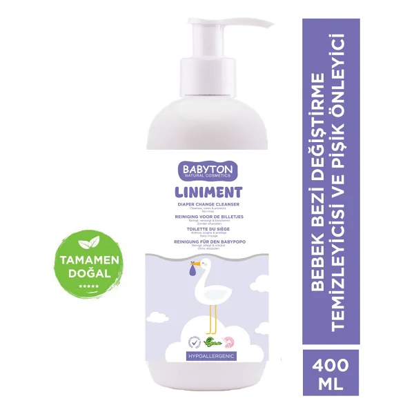 Babyton Liniment Bebek Bezi Değiştirme Temizleyici Ve Pişik Önleyici 400 Ml - Görsel 6