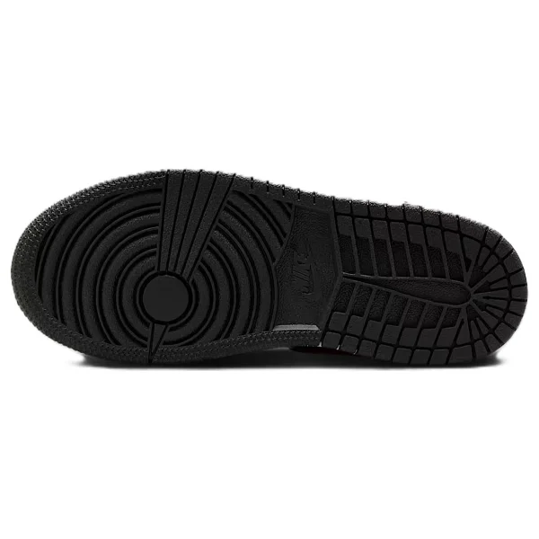 Nike Air Jordan 1 Mid PS Leather Unisex Sneaker Hakiki Deri Günlük Spor Ayakkabı Siyah Kırmızı - Görsel 5