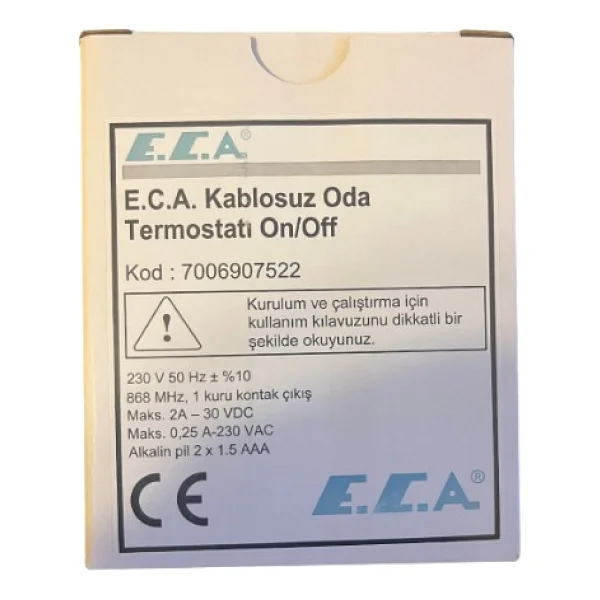E.C.A. Ert-176 Rf 7006907522 Dijital Kablosuz Oda Termostatı - Görsel 3