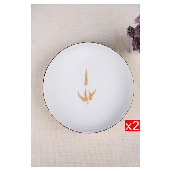 Tabak Evi Natura Marinum Yaldızlı 18.5 cm 2'li Çukur Tabak - Görsel 2