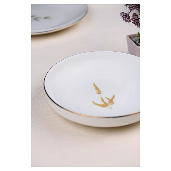 Tabak Evi Natura Marinum Yaldızlı 18.5 cm 2'li Çukur Tabak - Görsel 6