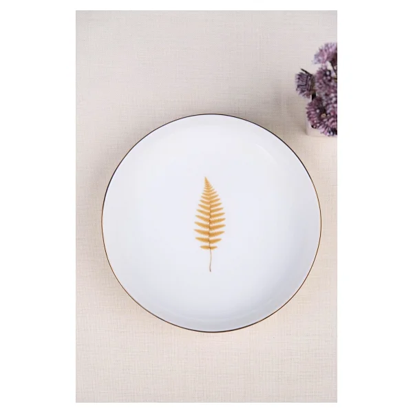Tabak Evi Natura Fern Yaldızlı 18.5 cm 2'li Çukur Tabak - Görsel 3